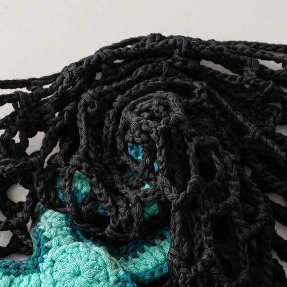 Black Women's Swim Springbreak Sexy Crochet Starfish Decor Beach Cover Up Shawl - Picture 4 of 6